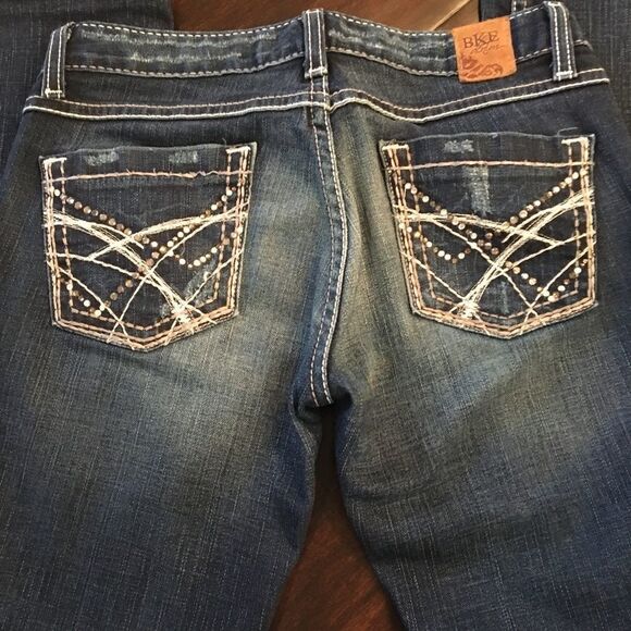 BKE LOW RISE Skinny Rhinestone Womens Denim Jeans - Picture 2 of 7